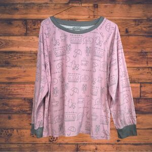5 for $25🔥FRIENDS Fleece Pajama Shirt Large (12-14)